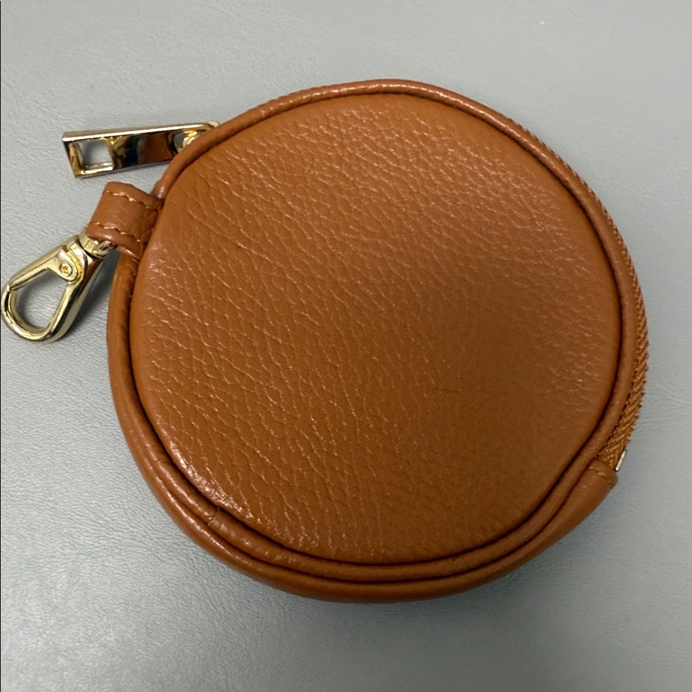 Ora Delphine Tan Leather Coin Pouch-NWOT